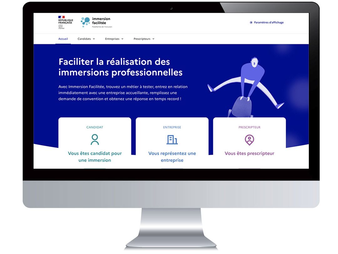 La plateforme en ligne Immersion facile : immersion-facile.beta.gouv.fr